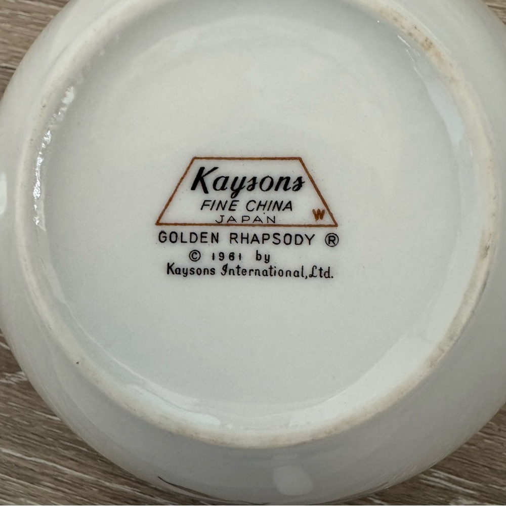 Kayson's Fine China Golden Rhapsody Japan 1961 Vintage Sugar Bowl with Lid - Picture 6 of 9
